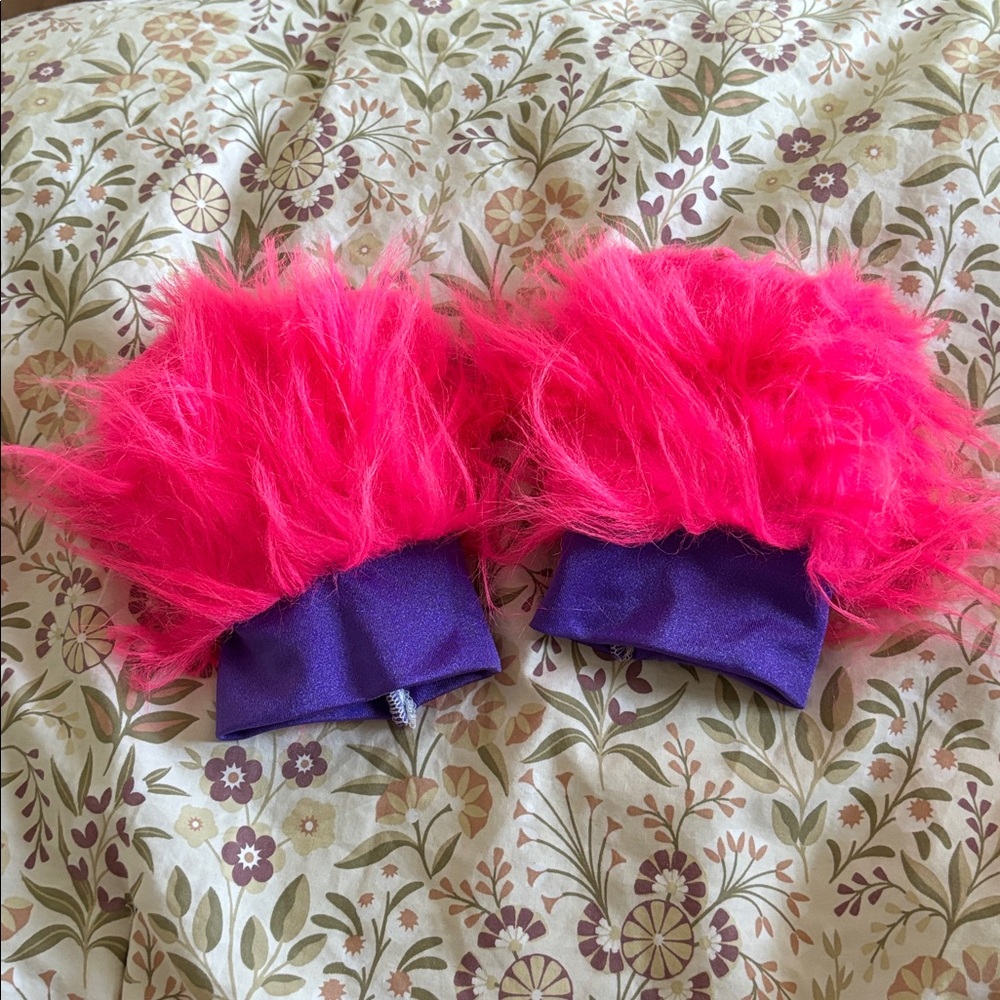 Pink and Purple Furry Rave Cuffs